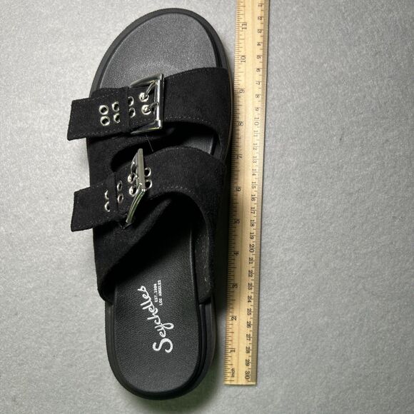 Seychelles Buckle Platform Sandals Women’s Sz 10 Black Anthropologie READ - Picture 10 of 11